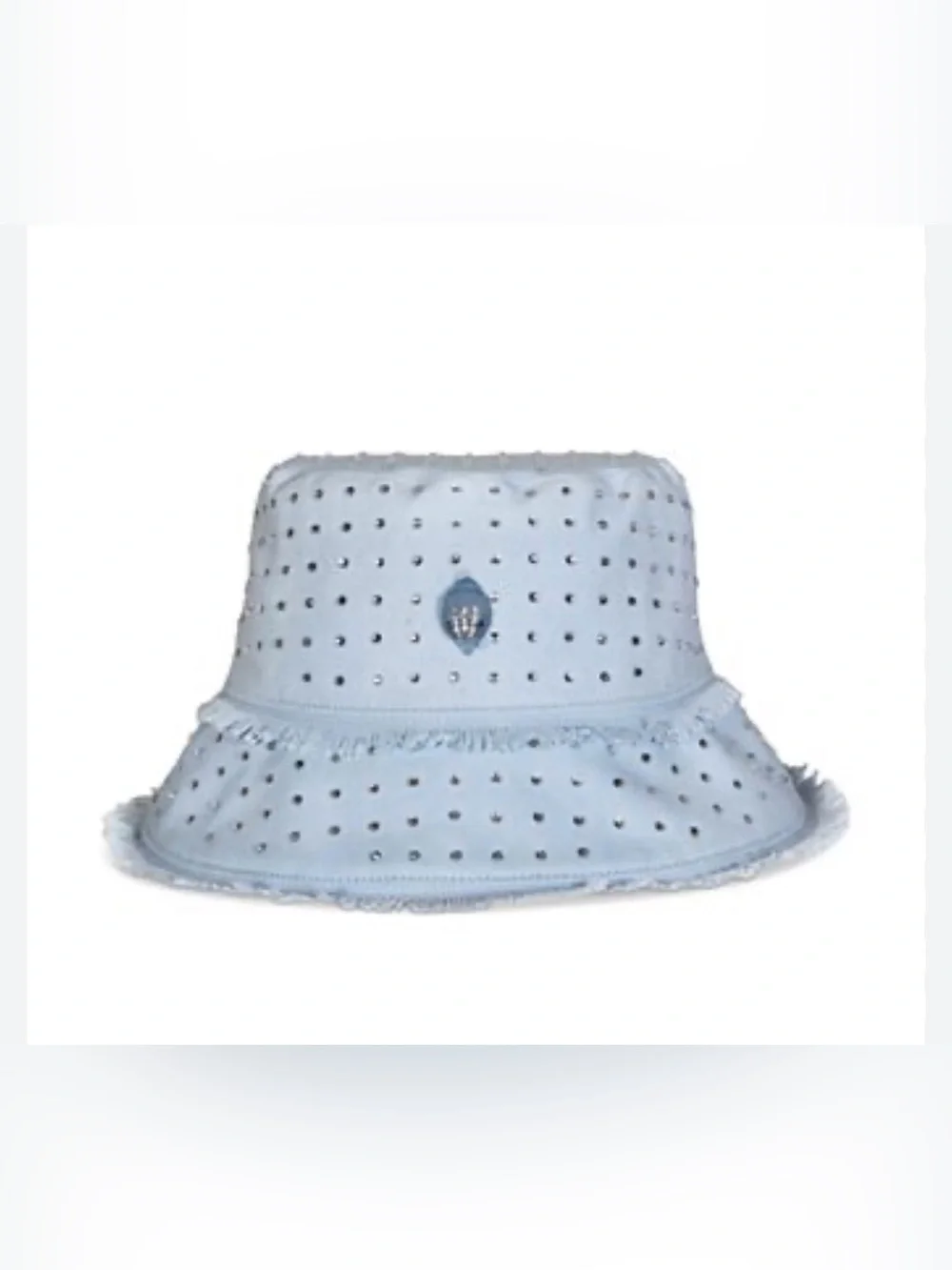 NWT Kurt Geiger Heavy Washed Crystal Canvas Bucket Hat
